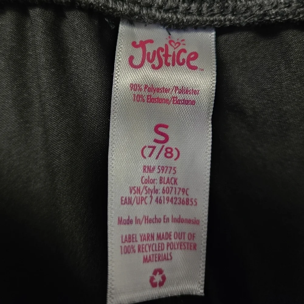 Justice Everyday Faves Dolphin Shorts Black S ( 7 / 8 )
